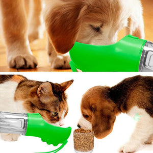 Botella Multifuncional para Perros- 4 FUNCIONES